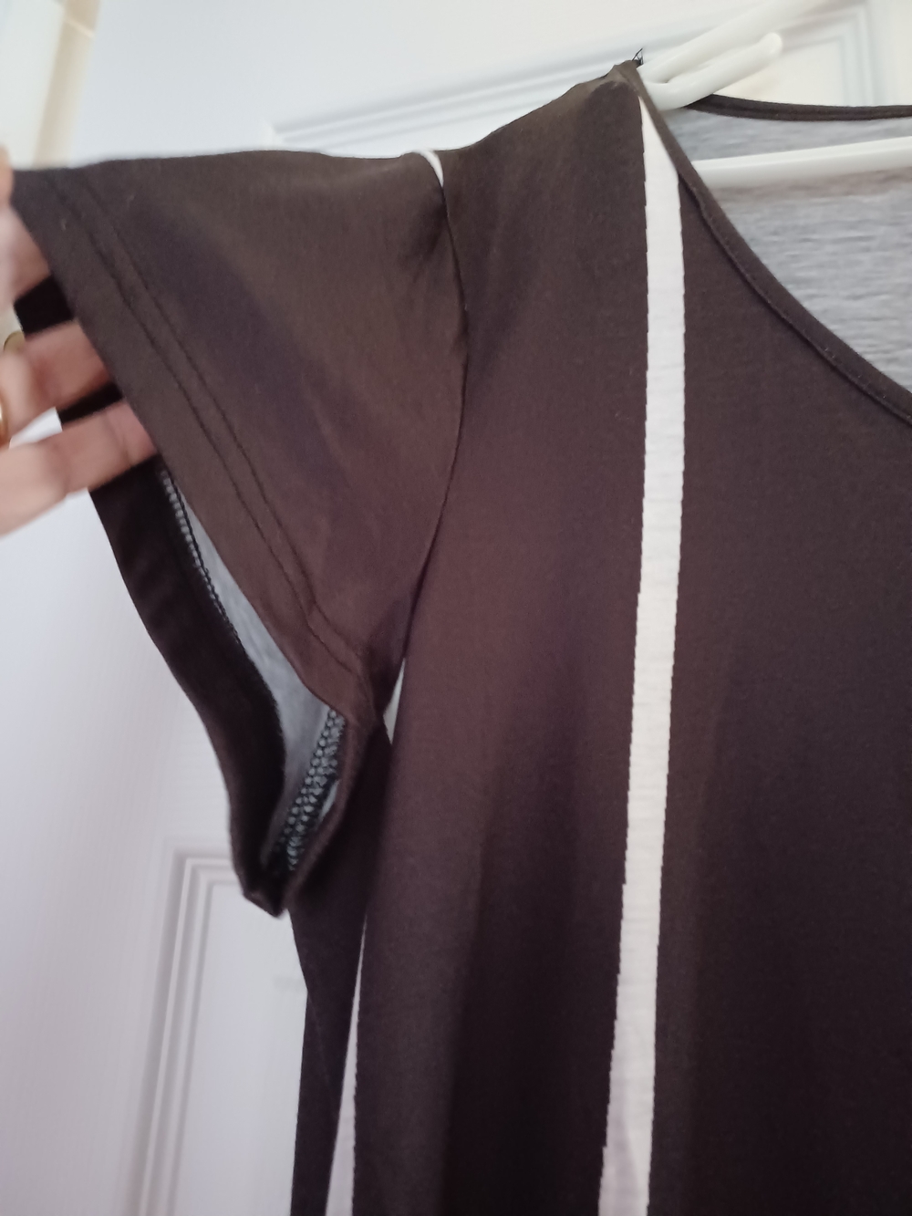 NWT Black & White Maxi Dress— Scoop Neck Summer Boho Style SIze XL - Picture 5 of 9